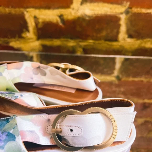 Ted Baker London Floral Slingback Pointed Flats